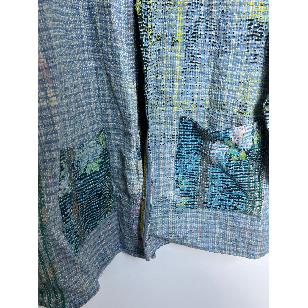 Boho Patchwork Kantha Stitch Jacket Coat Women's … - image 8